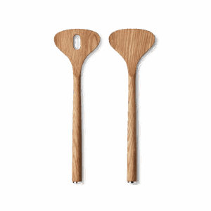 Alfredo Salad Servers, Oak Wood